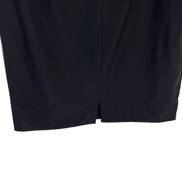 Classiques Entier Women’s Size 10 Medium Solid Black Wool Blend Pencil Skirt - Picture 8 of 9
